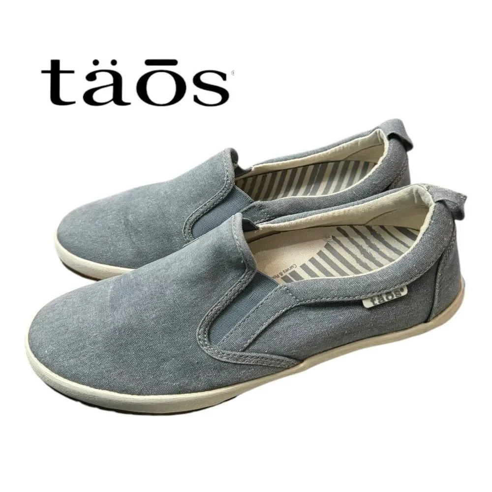Taos Dandy Blue Canvas Slip-on Women's Sneakers 8